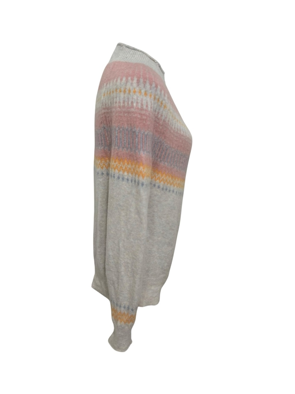 J.Crew Fair Isle Merino Wool Alpaca Blend Sweater Womens Small Soft tan multi - Picture 12 of 16